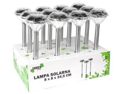SOLARNA LAMPA DIAMOND 8 x 8 x 34,5 CM, dostupna 1 kom