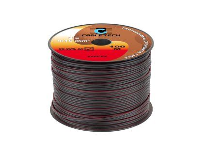 Kabel za zvučnike 2x 0,16mm CCA crni (100m)