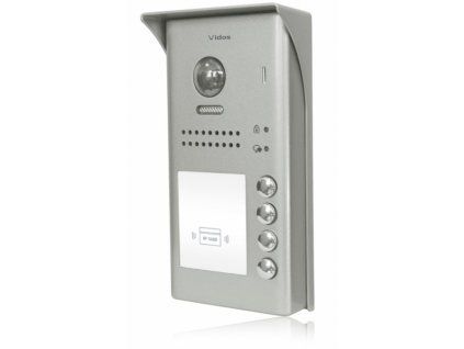 S1104A - DUO panel za ulazna vrata za 4 obitelji s kamerom i RFID čitačem kartica 125kHz, za površinsku montažu - Vidos