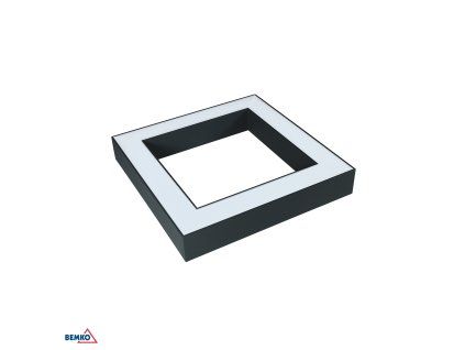 Površinsko/ovjesno četvrtasto LED svjetiljko 340 × 340 mm, 30 W, 4000 K, grafitna BM-C27-QLS-S34A-30B-841B-7016A-1A