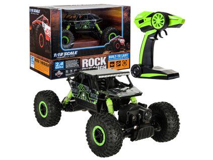 RC auto Rock Crawler HB 2,4 GHz 1:18 zelena