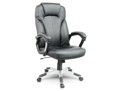 Kožna uredska stolica EG-222 crna