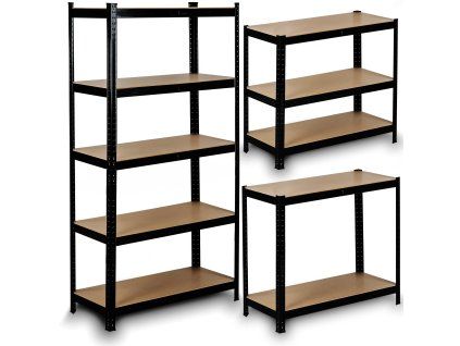 Metalna polica 150 x 75 x 30 cm HR-811 crna