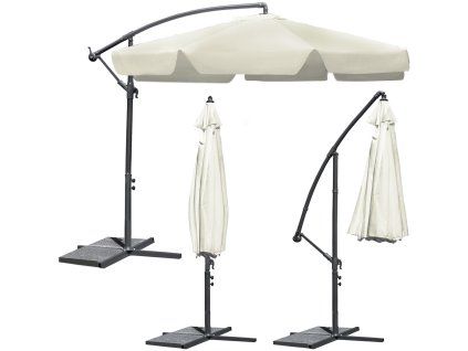 Kremasti suncobran za terasu 350cm