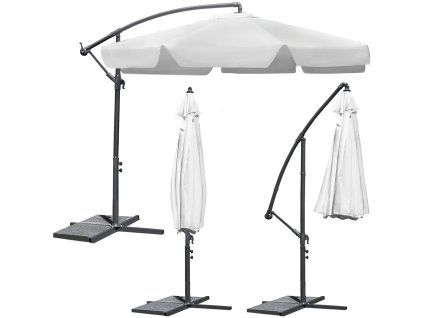 Sivi suncobran za terasu 350cm