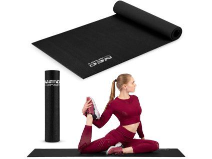 Prostirka za vježbanje 173 x 61 cm, PVC, crna J-192100