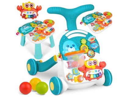 Ricokids guralica i edukativni stol 3u1, bijelo-plava J-781000