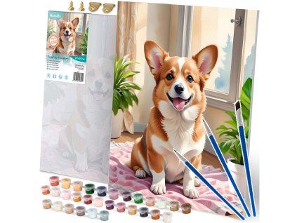 Slikanje prema brojevima 40x50 cm Massido Psić Corgi